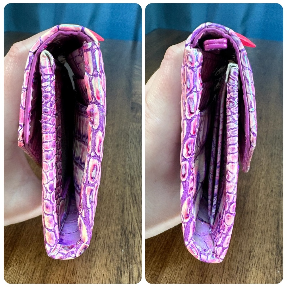 **SOLD**Brahmin EUC Veronica - Purple Iris - Holographic Purple/Pink - Leather - Picture 3 of 14